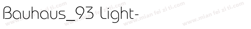 Bauhaus_93 Light字体转换
